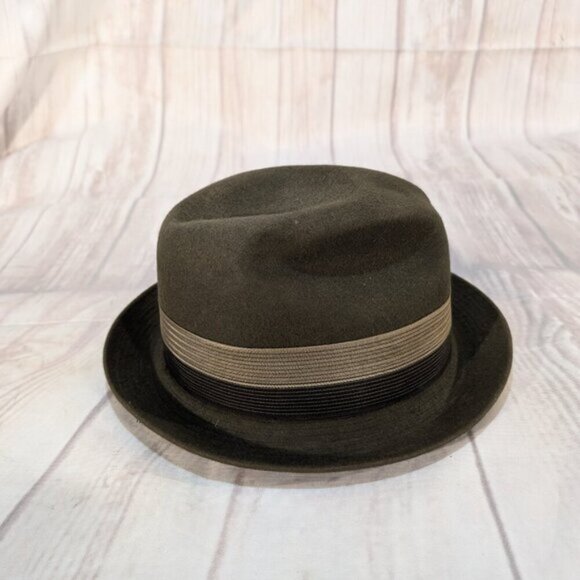 Royal Stetson Jack Forman Seventh Avenue Vintage Black Hat Size 7 - Picture 5 of 9